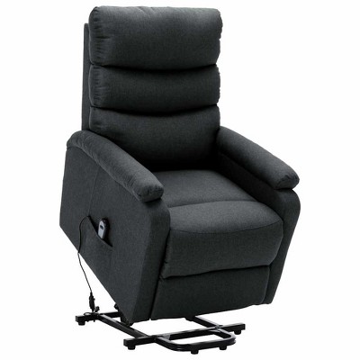 vidaXL Electric Power Lift Recliner Chair for Elderly - Dark Gray - Adjustable Ergonomic Design for Living Room Comfort