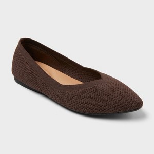 Women's Claire Knit Washable Ballet Flats - A New Day™ - 1 of 4