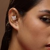 SOHI Women's Ivory White The Papillon Cuff Earrings - 3 of 4