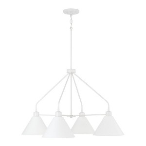 Capital Lighting Alden 4 - Light Chandelier in  Matte White - 1 of 4