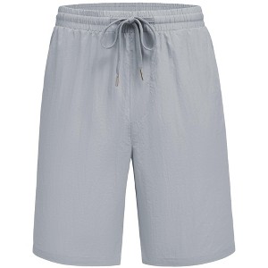 COOFANDY Men's Summer Beach Shorts Lightweight Elastic Waist Drawstring Casual Shorts with Pocket - 1 of 4