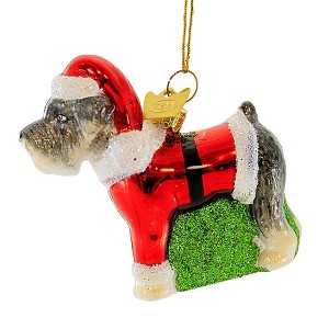 Kurt S. Adler 3.5 Inch Dog In Santa Suit Christmas Best Friend Tree Ornaments - 1 of 3