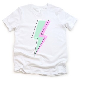 The Juniper Shop Layered Lightning Bolt Girls Short Sleeve Tee - 1 of 2