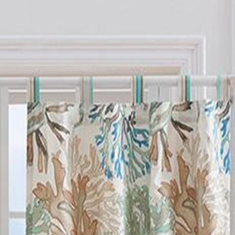 Atlantis 4-Piece Window Panel with 3" Rod Pocket 42" x 84" Multicolor by Barefoot Bungalow, 2 of 5