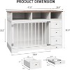 Nasitip 48''Dog Crate Furniture, Indoor Dog Kennel with Hidden Bowl, 3 Drawers, Decorative Pet Crate for Large Dogs - 3 of 4