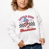 The Juniper Shop Little Miss Firecracker Checkered Toddler Sweatshirt - 3 of 4