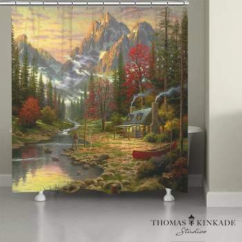 Thomas Kinkade The Good Life Shower Curtain - Multicolored