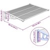 vidaXL Door Canopy Gray and Transparent 48"x35.4" Polycarbonate - 4 of 4