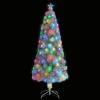 vidaXL Artificial Pre-lit Christmas Tree White 7 ft Fiber Optic - 3 of 4