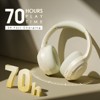 SUGIFT Over-Ear Bluetooth Headphones, Noise Cancelling, Long Battery Life, Foldable Design (Beige/Black) - 3 of 4