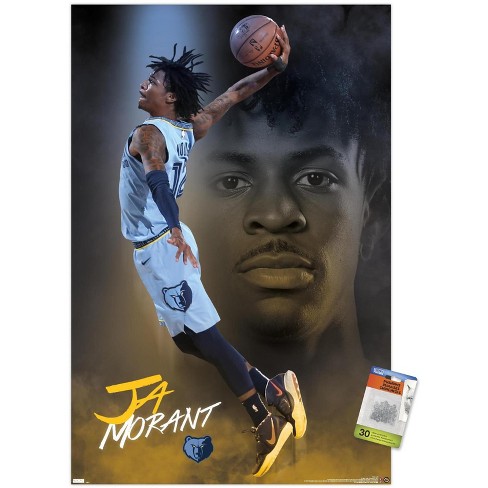 Trends International Nba Memphis Grizzlies - Ja Morant 20 Unframed Wall  Poster Print Clear Push Pins Bundle 14.725 X 22.375 : Target