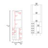 Gulches 10 Bottle Corner Wine Cabinet with Single Door Storage, 2 Superior Shelves Natural Oak and Black Finish Ready to Assemble, Eco Friendly - 4 of 4