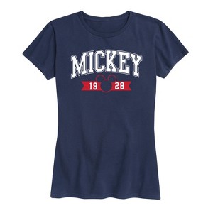 Women's - Disney - Mickey 1928 Collegiate Short Sleeve Graphic T-Shirt - 1 of 4