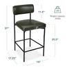 Best Choice Products Set of 2 Faux Leather Counter Stools for Kitchen Island and Dining w/ Metal Frame - 2 of 4