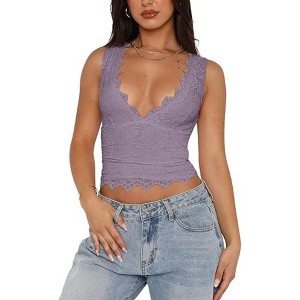 LEVEN SIXTEEN Sexy V-Neck Double-Lined Summer Top - 1 of 3