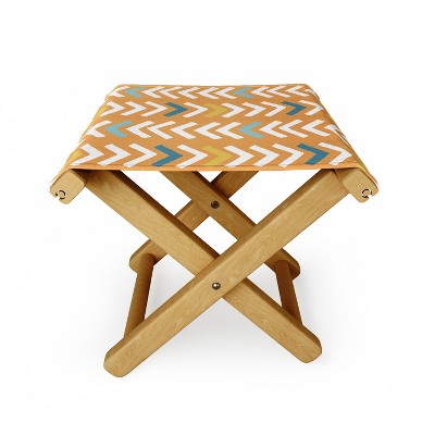 Avenie Abstract Chevron Summer Folding Stool - Deny Designs