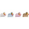 Northlight Set of 4 Floral Bunny Wooden Tabletop Easter Signs 7.75" - image 4 of 4