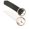 Unique Bargains Womens Leather Belt Studded Grommet with Circle Metal Buckle for Jeans Dress Pants - 3 of 4