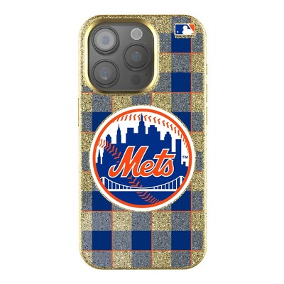 Keyscaper MLB National League Teams Plaid Gold Bling Cell Phone Case for Apple iPhone