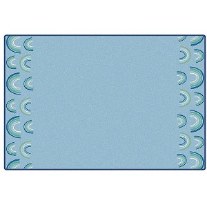 Carpets for Kids KIDSoft Rainbows End Open Ended Classroom Rug, Green, Rectangle - 1 of 4
