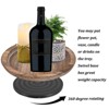 LunaLulinlk Turntable Wood Lazy Susan Organizer For Table Top, Decorative Round Candle Holder Trays for Kitchen Countertop - 4 of 4