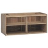 vidaXL Solid Teak Wood Wall-Mounted Bathroom Cabinet, Sturdy Frame, Ample Under-Sink Storage, 35.4"x15.4"x15.7", Easy Assembly, Brown Finish - 4 of 4