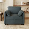 Convertible Sleeper Chair Chaise Lounge Armchair, Upholstered Pull Out Sofa Bed with Adjustable Backrest -ModernLuxe - 2 of 4