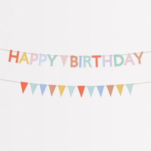 Meri Meri Happy Birthday Mini Matchbox Garland Set (5' with excess cord - Pack of 1) - 1 of 3
