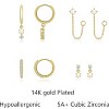 14K Gold Plated Earring Stack: Hypoallergenic Pearl Drop & Huggie Hoop Set - 4 of 4