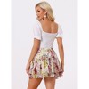 INSPIRE CHIC Women's Summer Floral Tiered Ruffle Cute Mini Skirt - 4 of 4