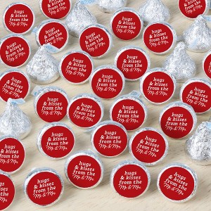 Big Dot of Happiness Cherry Red Wedding Candy Stickers, Mr & Mrs Wedding Guest Favors, Party Favor Labels, Small Round Candy Stickers - 324 Count - 1 of 4