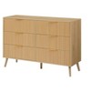CAVINAS 6/8 Drawers Dresser for Bedroom,Modern Dresser with Rattan Drawers for Kids Room,Living Room,Entry and Hallway,Light Brown/Brown - 4 of 4