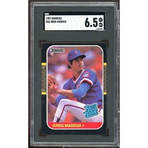 Greg Maddux Rookie Card 1987 Donruss #36 SGC 6.5 EX-NM+ - 1 of 2