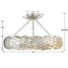Crystorama Lighting Broche 6 - Light Flush Mount in  Antique Silver - 2 of 4