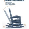 Nasitip HDPE Rocking Chair Outdoor - All-Weather Adirondack Porch Rocker, 380LB Capacity - 3 of 4