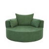 360° Swivel Barrel Chair,Oversized Round Living Room Chair with Deep Seat and Removable Pillows,Chenille Upholstery–Maison Boucle - 4 of 4