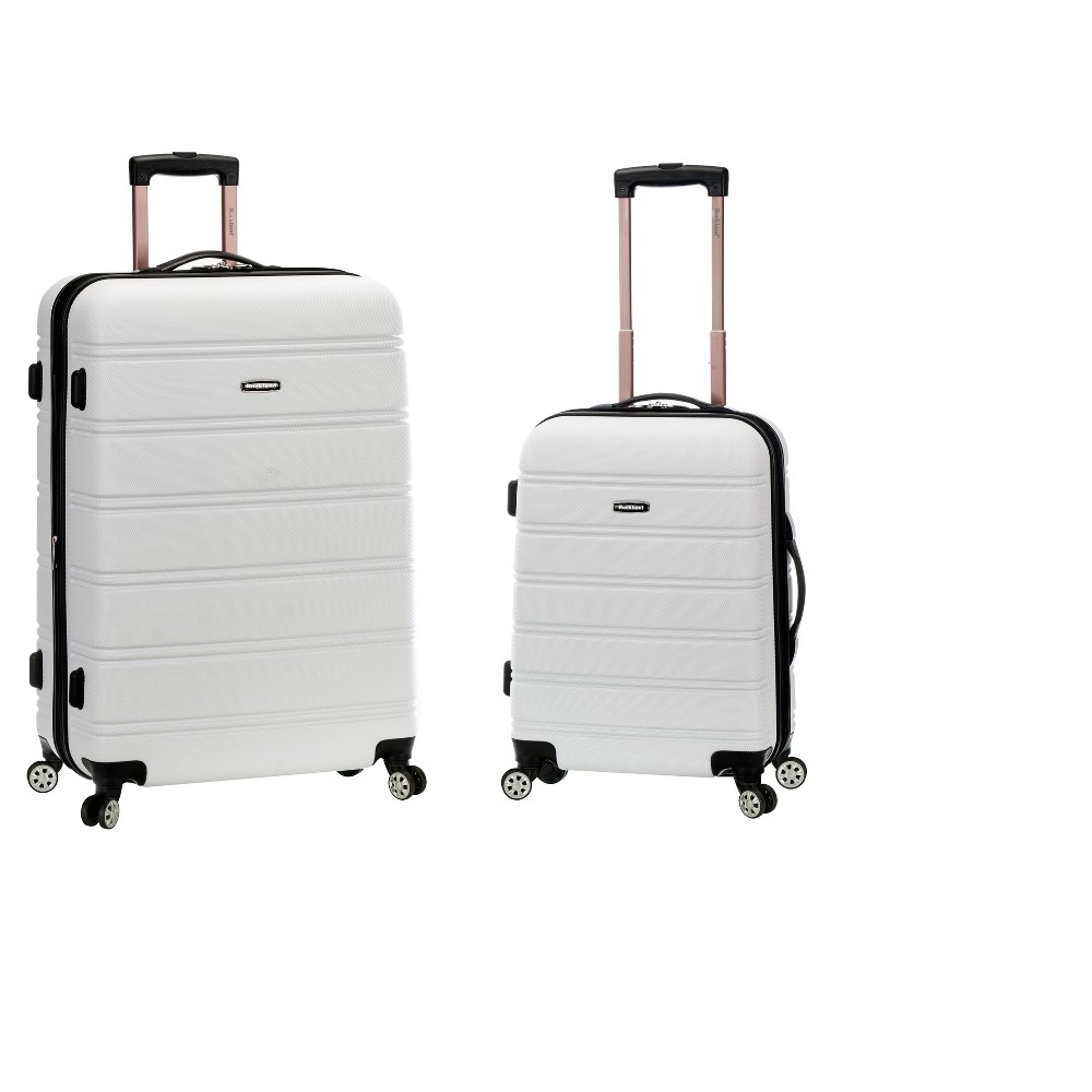 UPC 675478225462 product image for Rockland Expandable 2pc Hardside Carry On Spinner Luggage Set - White | upcitemdb.com