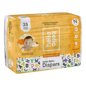 Hello Bello Diapers Size Newborn Alphabet Soup Design - 35 ct