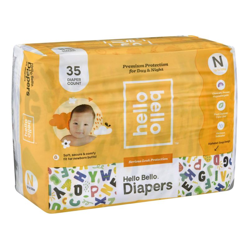 Hello Bello Diapers Size Newborn Alphabet Soup Design - 35 ct, 1 of 4