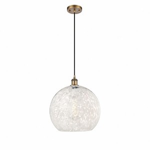 White Mouchette - 1 Light Cord Hung Pendant In Modern Style-16.63 Inches Tall and 13.75 Inches Wide - 1 of 1