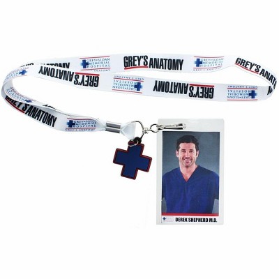 Surreal Entertainment Greys Anatomy Derek Shepherd Lanyard w/ Charm