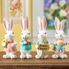 Collections Etc Hand-Painted Easter Bunny Sitter Figurines - Set of 4 - 2 of 2