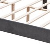 PAGED Queen Size Bed Frame Button Tufted Upholstered Bed with Wings Design, Wood Slat Support, No Box Spring Needed, Easy Assembly - 4 of 4