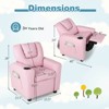 Infans Kids Recliner Chair w/Cup Holder & Side Pocket Adjustable Backrest Footrest - 2 of 4