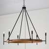 Capital Lighting Jonah 6 - Light Chandelier in  Light Wood/Matte Black - 4 of 4