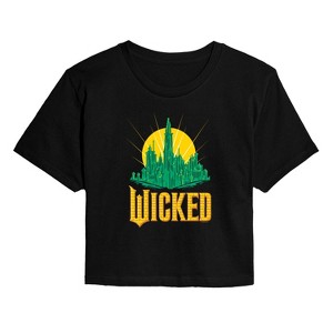 Women's - Wicked - Emerald City Cropped Graphic T-Shirt - 1 of 4