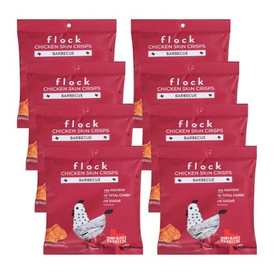 Flock Barbecue Chicken Skin Crisps - Case of 8/2.5 oz