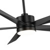 Airsurfer 65" Ceiling Fan with Color-Changing LED Light, Matte Black with Black Blades, 5-Blade, Remote Included - 4 of 4