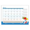 Academic Year Recycled Desk Pad Calendar, Illustrated Seasons Artwork, 22 x 17, Black Binding, 12-Month (July-June):2024-2025 - 2 of 4