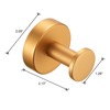 HANPURE Round Base Wall Hanging Towel Hook with Screws, Brushed Gold, 2 Pack, for Entry, Wardrobe, Bathroom, Bedroom - 3 of 4